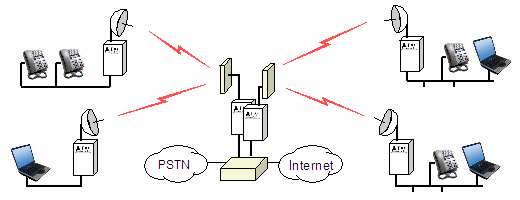 Point-to-multipoint long range wireless network